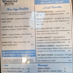 Wimpy's Marina - Breakfast Menu January 28,2024