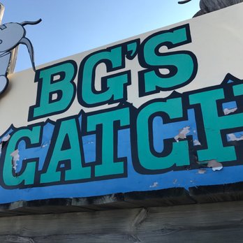Bg's Catch - a sign for a restaurant - Seafood Near Me - Kingston, Oklahoma