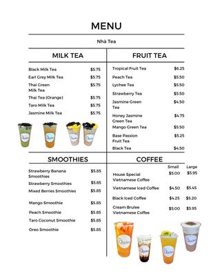 Menu photo 8 Nhà Tea Houston, TX