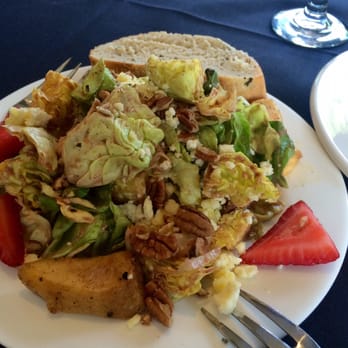 Woodside Grill - Salad with grilled peaches and delicious dressing. - Bars Near Me - Anderson, California Woodside Grill - Salad with grilled peaches and delicious dressing. - Bars Near Me - Anderson, California