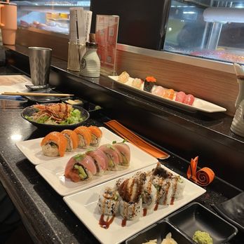 Takumi Sushi - Assorted nigiri; ALASKAN ROLL ; BAJA CALIFORNIA ROLL ; FRESH WATER EEL ROLL ; SALMON SKIN ROLL(5PCS) - Japanese Near Me - Costa Mesa, California