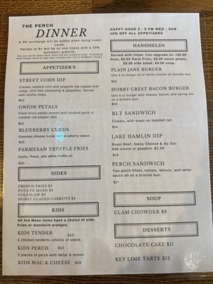 Menu photo 1 The Perch Ludington, MI Menu photo 1 The Perch Ludington, MI