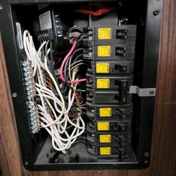 Warford's RV Service - AC power breaker box in an RV