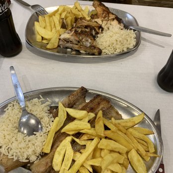 Restaurante Resina - Pork belly, rice and fries. Wifey had chicken (sorry we were hungry, so it's not a complete pic of the meal), but it was very good. - Barbeque Near Me - Lisbon, 11 Restaurante Resina - Pork belly, rice and fries. Wifey had chicken (sorry we were hungry, so it's not a complete pic of the meal), but it was very good. - Barbeque Near Me - Lisbon, 11