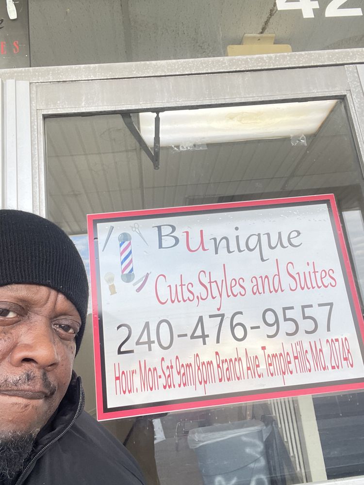 B Unique Cuts Style And Suites Logo