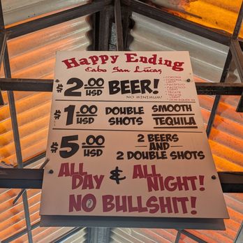 Happy Ending - Best deal in town! - Bars Near Me - Cabo San Lucas, BCS Happy Ending - Best deal in town! - Bars Near Me - Cabo San Lucas, BCS