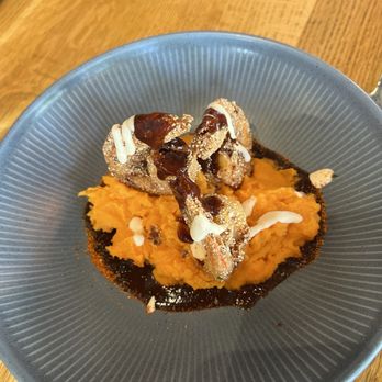 Barranco - Langostinos on mashed sweet potatoes - Peruvian Near Me - Lafayette, California