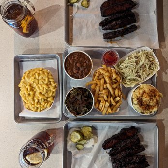 Ore Nells North - Sweet tea, macaroni and cheese, pinto beans, collard greens, fries, potato salad, cole slaw, and seitan ribs. Vegan. - American Near Me - Biddeford, Maine