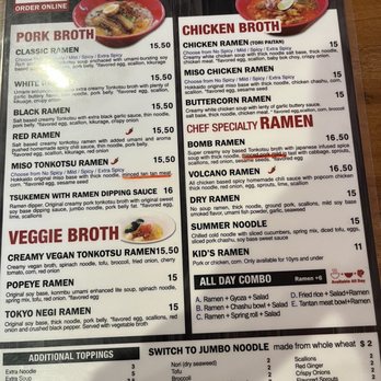 Kai Ramen - Menu - Ramen Near Me - Sherman Oaks, California