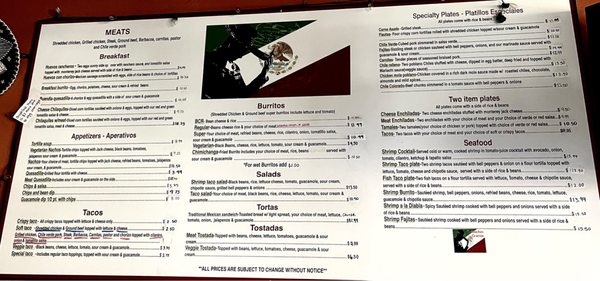 Menu photo 2 Mariachi Mexican Grill Martinez, CA