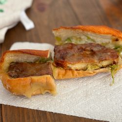 NY Deli - 6 inch chicken cutlet with cheese and lettuce.