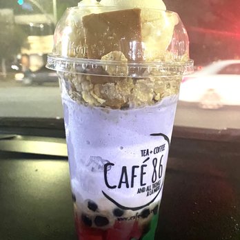 Cafe 86 - Upside down halo halo milkshake - Cafes Near Me - Northridge, California