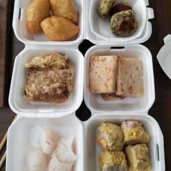 Dim Sum King - Siu mai, har how, bean curd roll, turnip cake, leek dumpling, and ham tsui gok - Dim Sum Near Me - El Monte, California Dim Sum King - Siu mai, har how, bean curd roll, turnip cake, leek dumpling, and ham tsui gok - Dim Sum Near Me - El Monte, California