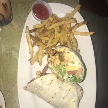 Apres Diem - Blackened chicken wrap w/side of fries - Bars Near Me - Atlanta, Georgia