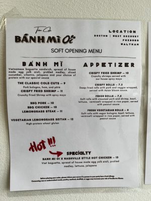 Menu photo 8 Bánh Mì Oi - Waltham Waltham, MA Menu photo 8 Bánh Mì Oi - Waltham Waltham, MA