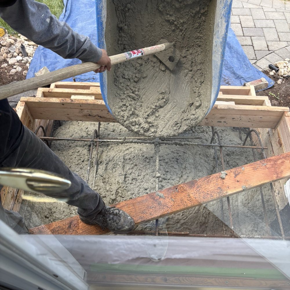 Velasco Chimney - Pouring concrete into rebar enforeced forms - Chimney Sweeps Near Me - Passaic, New Jersey Velasco Chimney - Pouring concrete into rebar enforeced forms - Chimney Sweeps Near Me - Passaic, New Jersey