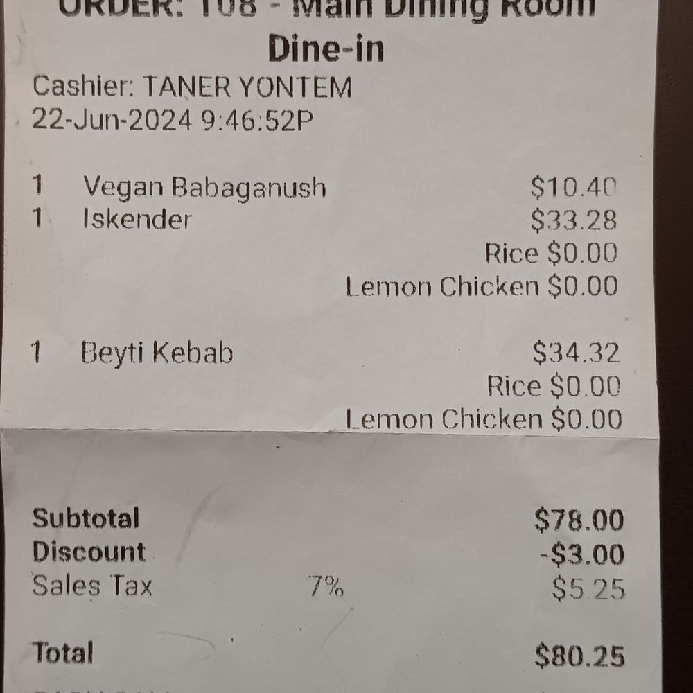 Sofra - Overcharged by 4% so that he could take 4% off for paying cash. Scam. Never going back. Scam for $3.00. foolish. - Mediterranean Near Me - Lake Worth, Florida Sofra - Overcharged by 4% so that he could take 4% off for paying cash. Scam. Never going back. Scam for $3.00. foolish. - Mediterranean Near Me - Lake Worth, Florida