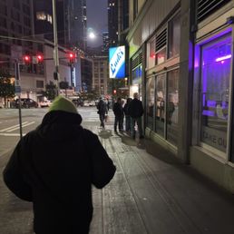 Exterior outside entrance of Ludi's Restaurant & Lounge - Line before it opens at 7am on a Saturday morning - Seattle, Washington Exterior outside entrance of Ludi's Restaurant & Lounge - Line before it opens at 7am on a Saturday morning - Seattle, Washington