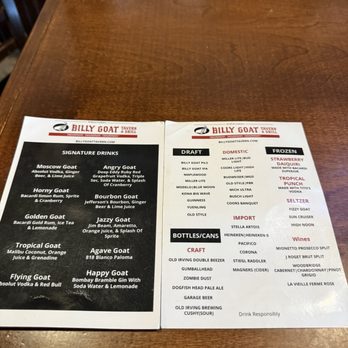 Billy Goat Tavern - Wrigleyville - Menu Sept 2025 - Burgers Near Me - Chicago, Illinois