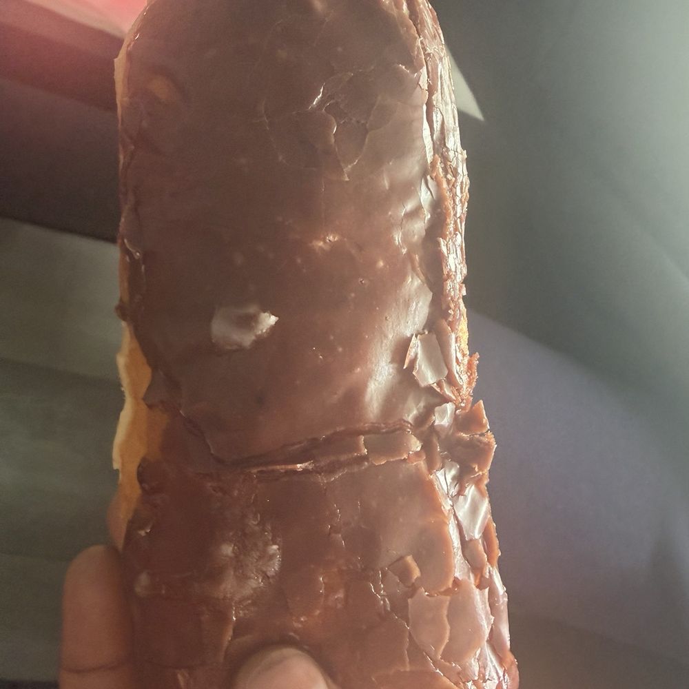 La Donuts & Croissants - My boyfriend said there was a molded taste in the donut and you can see some molded dots in the chocolate. - Donuts Near Me - Los Angeles, California