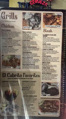 Menu photo 1 El Cabrito Winona, MS