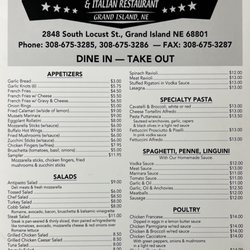 New York Pizza and Italian Restaurant - Menu 2 June 2023