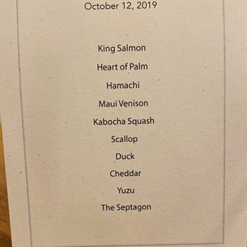 Senia - Tasting menu - Cocktail Bars Near Me - Honolulu, Hawaii