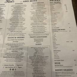 The overpriced menu The overpriced menu