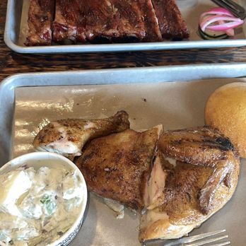 Old Southern BBQ Smokehouse - 1/2 Smoked Chik'n & 1/2 Slab BBQ Rib Platter - Barbeque Near Me - Minneapolis, Minnesota Old Southern BBQ Smokehouse - 1/2 Smoked Chik'n & 1/2 Slab BBQ Rib Platter - Barbeque Near Me - Minneapolis, Minnesota