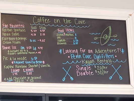 Menu photo 1 Coffee on the Cove Coupeville, WA Menu photo 1 Coffee on the Cove Coupeville, WA