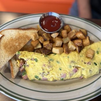 Luke's - Build your own omelet with sausage, ham and jalapeños (no cheese) - Breakfast & Brunch Near Me - Greenville, Texas Luke's - Build your own omelet with sausage, ham and jalapeños (no cheese) - Breakfast & Brunch Near Me - Greenville, Texas