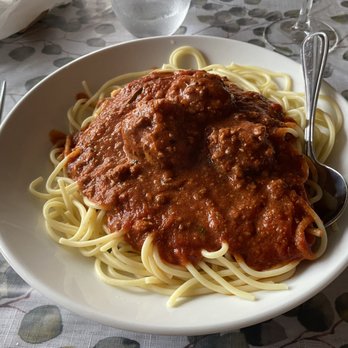 Casa Di Giorgio - a plate of spaghetti and meat sauce - Italian Near Me - Toronto, Ontario