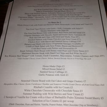 Westow House - Menu - Pubs Near Me - London, XGL