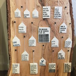 Quincy Pharmacy - Handmade porcelain tags with inspiring quotes!