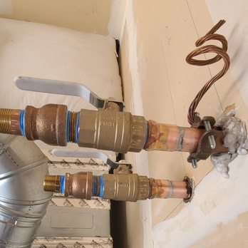 Imagine Plumbing - Provided client new Hot and Cold 1/4 turn isolation ball valves with their New water heater - Plumbing Near Me