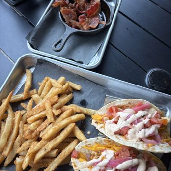 John Henry's Grill - Overly salted fries, unknown fish tacos and a side of bacon for my pup. - Steakhouses Near Me - Rome, Georgia John Henry's Grill - Overly salted fries, unknown fish tacos and a side of bacon for my pup. - Steakhouses Near Me - Rome, Georgia