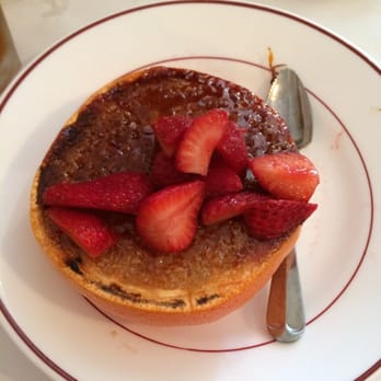 The Buttered Biscuit - Grapefruit with caramelized sugar and strawberries - New American Near Me - Bradley Beach, New Jersey The Buttered Biscuit - Grapefruit with caramelized sugar and strawberries - New American Near Me - Bradley Beach, New Jersey