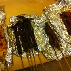 Simons BBQ Cart - L to R: Corn, Beef, Lamb, Chicken