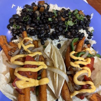 Back 40 Urban Fresh - Sweet Fry Veggie Tacos on corn tortillas (no cheese) - Tex-Mex Near Me - Fruit Cove, Florida Back 40 Urban Fresh - Sweet Fry Veggie Tacos on corn tortillas (no cheese) - Tex-Mex Near Me - Fruit Cove, Florida