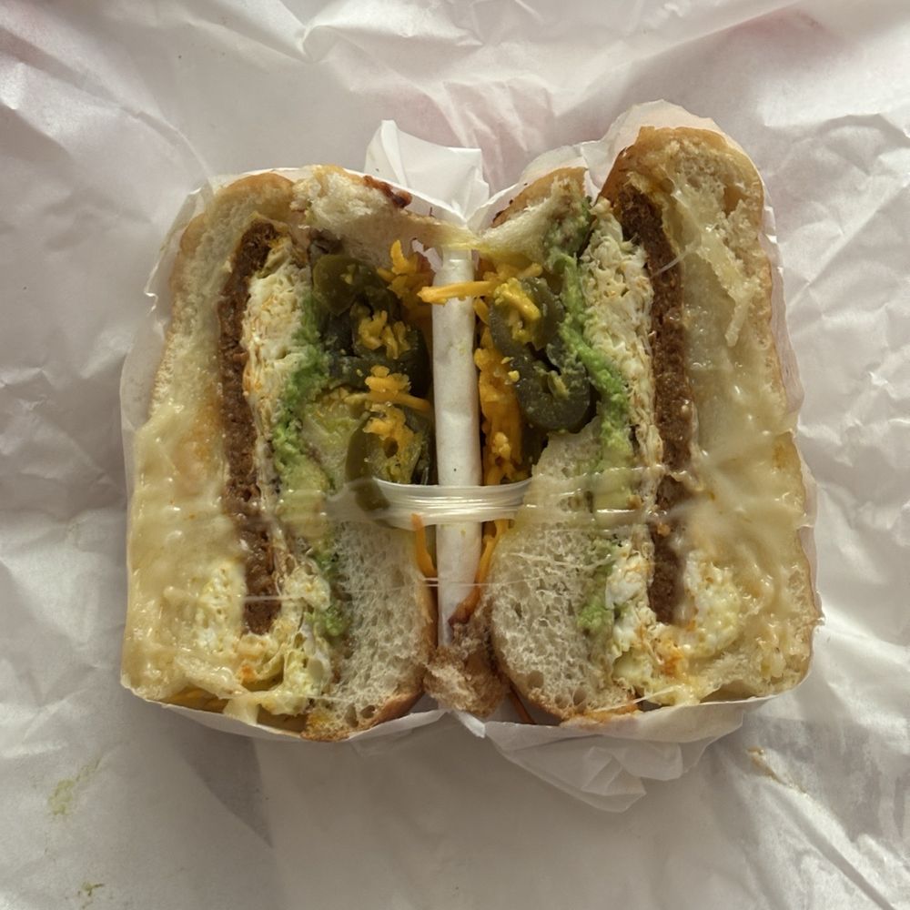 Bagel Cafe & Bakery - Chorizo Omelet on a Jalapeño special bagel - Bakeries Near Me - Watsonville, California Bagel Cafe & Bakery - Chorizo Omelet on a Jalapeño special bagel - Bakeries Near Me - Watsonville, California