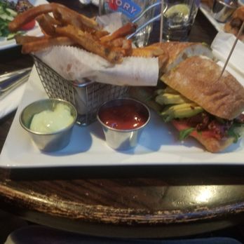 Midland Brew House - Ahi tuna on ciabatta with fries - Sports Bars Near Me - Saddle Brook, New Jersey Midland Brew House - Ahi tuna on ciabatta with fries - Sports Bars Near Me - Saddle Brook, New Jersey