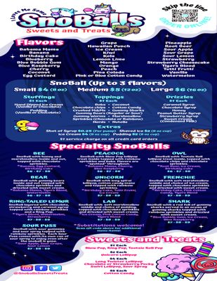 Menu photo 2 Tropical Waters' Snowball Stand Clarksville, MD