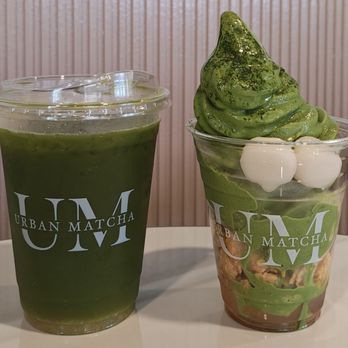 Urban Matcha - Matcha Yuzu Tea (left) and Matcha Parfait - Coffee & Tea Near Me - San Diego, California Urban Matcha - Matcha Yuzu Tea (left) and Matcha Parfait - Coffee & Tea Near Me - San Diego, California