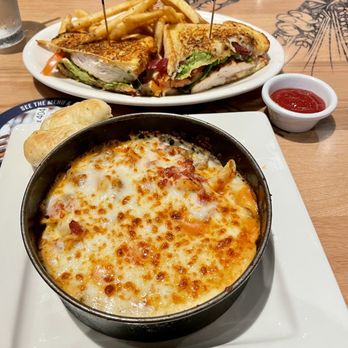 BJ's Restaurant & Brewhouse - Deep Dish Ziti (front) California Chicken Club Sandwich (back) | IG: @nomwithelaine - Pizza Near Me - Newark, California BJ's Restaurant & Brewhouse - Deep Dish Ziti (front) California Chicken Club Sandwich (back) | IG: @nomwithelaine - Pizza Near Me - Newark, California