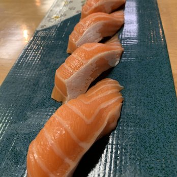 Momo Sushi - Salmon Nigiri - Japanese Near Me - Ann Arbor, Michigan