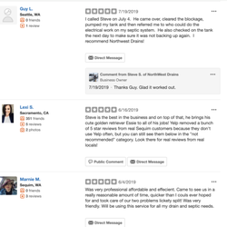 Northwest Drains - Some of Our Amazing Reviews.
