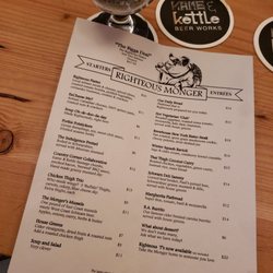Kame & Kettle Beer Works - Menu