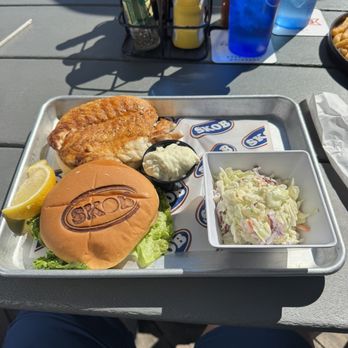 Siesta Key Oyster Bar - Blackened grouper sandwich - Seafood Near Me - Sarasota, Florida