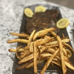 East La Grill - Ribeye and fresh cut French fries