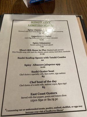 Menu photo 4 King's City Restaurant White Bear Lake, MN
